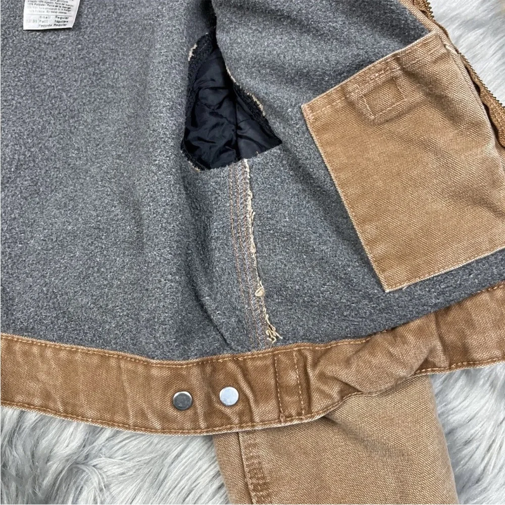 Carhartt Youth Kids YYJ97 Brown Detroit Jacket Size Small